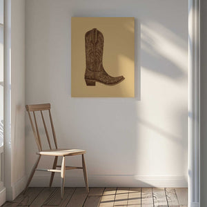 Tablou canvas „Brown Cowgirl Boot” de Anyone Can Yeehaw