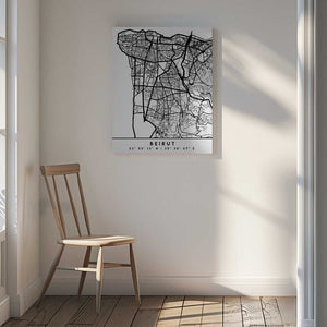 Tablou canvas „Black Maps 11” de Emiliano Deificus