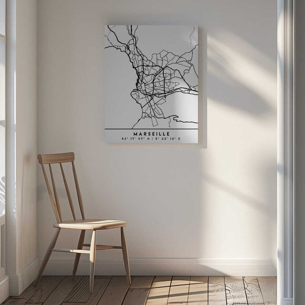 Tablou canvas „Black Maps 48” de Emiliano Deificus