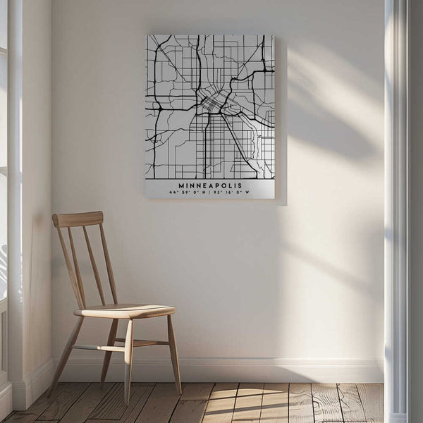 Tablou canvas „Black Maps 55” de Emiliano Deificus