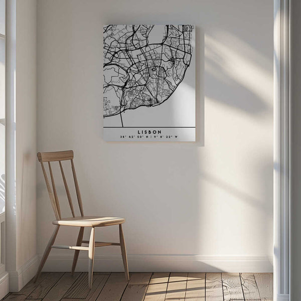 Tablou canvas „Black Maps 39” de Emiliano Deificus