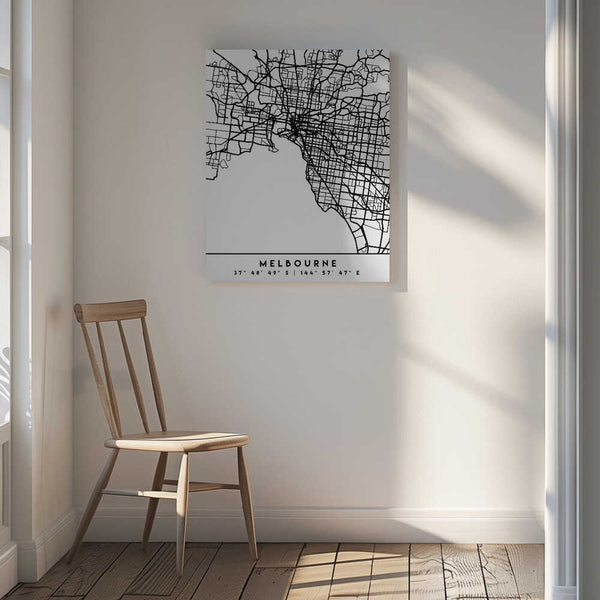 Tablou canvas „Black Maps 50” de Emiliano Deificus