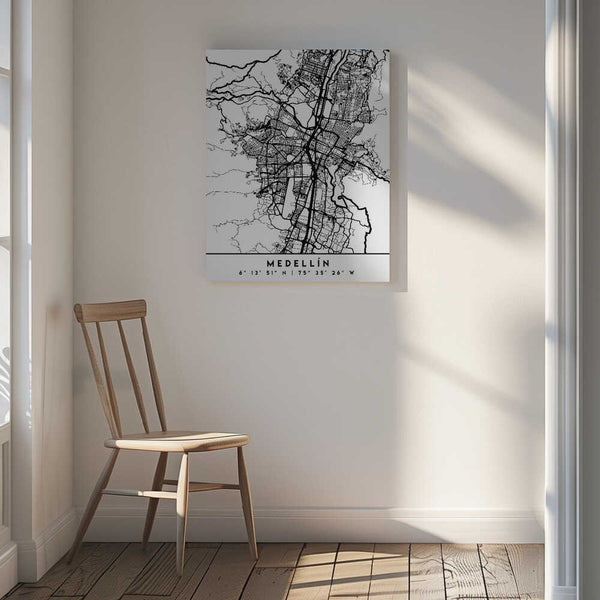 Tablou canvas „Black Maps 49” de Emiliano Deificus