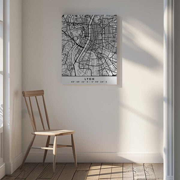 Tablou canvas „Black Maps 43” de Emiliano Deificus