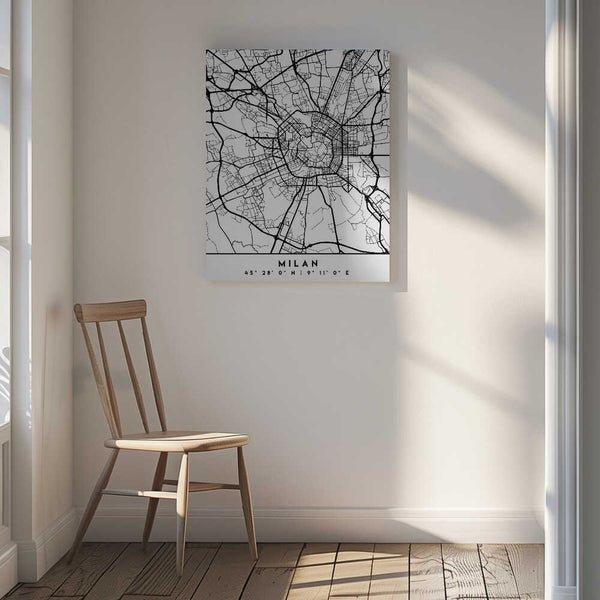 Tablou canvas „Black Maps 54” de Emiliano Deificus