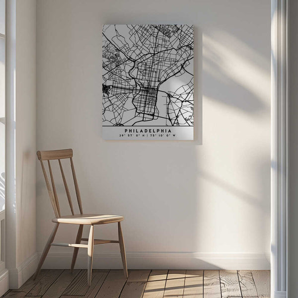 Tablou canvas „Black Maps 65” de Emiliano Deificus