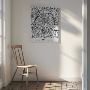 Tablou canvas „Black Maps 64” de Emiliano Deificus