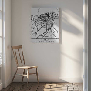 Tablou canvas „Black Maps 86” de Emiliano Deificus