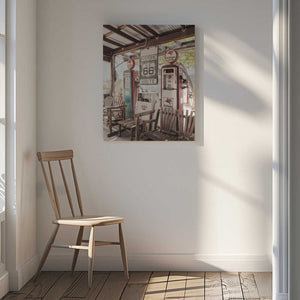 Tablou canvas „Route 66 Gas Station” de Henrike Schenk