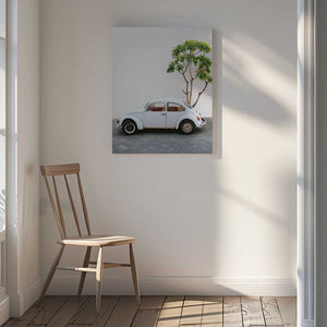 Tablou canvas „Pastel Volskwagen Beetle in the streets of Oaxaca Mexico” de Raisa Zwart
