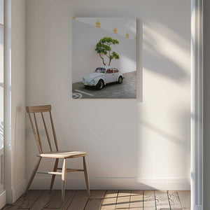 Tablou canvas „Pastel Volskwagen Beetle in the streets of Oaxaca Mexico” de Raisa Zwart