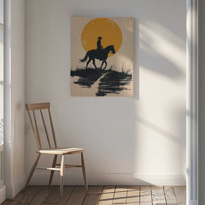 Tablou canvas „Cowboy In the Sunset” de Andreas Magnusson