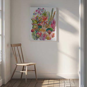 Tablou canvas „Flowering Succulent And Cacti Garden” de uta krogmann