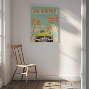 Tablou canvas „California Surf Poster” de The Whiskey Ginger