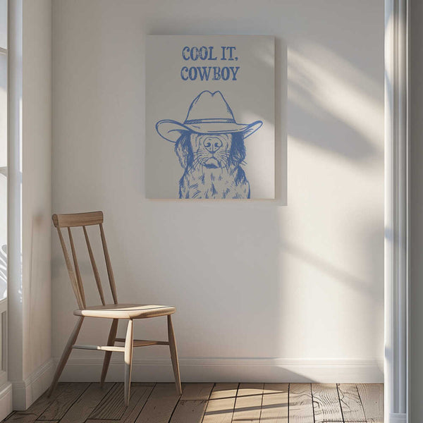 Tablou canvas „Cool it Cowboy Blue” de Tara Royle