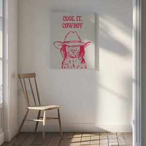 Tablou canvas „Cool it Cowboy Pink” de Tara Royle