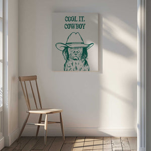 Tablou canvas „Cool it Cowboy Green” de Tara Royle