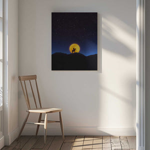 Tablou canvas „The Rider and the Moon” de Taudalpoi