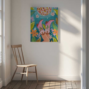 Tablou canvas „Cowboy boots and disco ball” de Caroline Bonne Müller