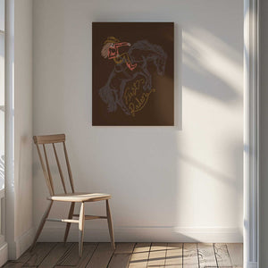 Tablou canvas „Cowgirl Riding A Rearing Horse” de Nikita Jariwala