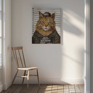 Tablou canvas „Cat In A Police Lineup” de Mike Koubou