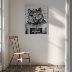 Tablou canvas „Cat In A Police Lineup” de Mike Koubou