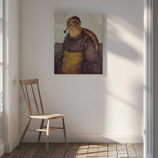 Tablou canvas „Vintage Stylish Turtle” de Mike Koubou
