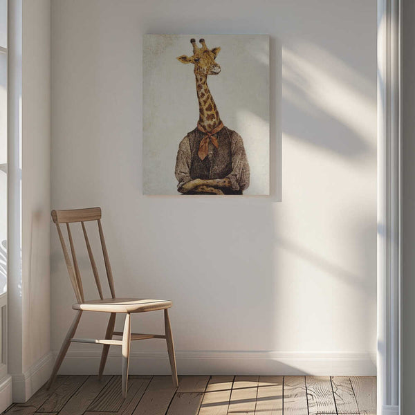 Tablou canvas „Giraffe With A Human Body” de Mike Koubou