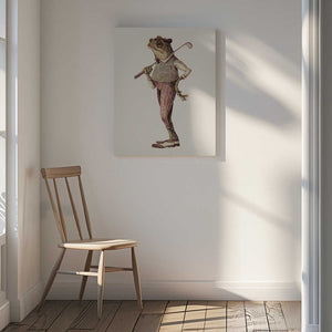 Tablou canvas „Frog In Vintage Golf Attire” de Mike Koubou