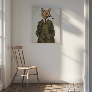 Tablou canvas „The Vintage Stylish Fox” de Mike Koubou
