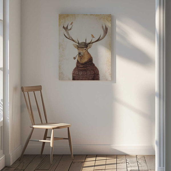 Tablou canvas „Winter Stag” de Mike Koubou