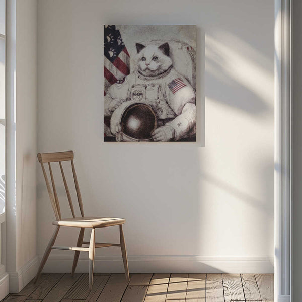 Tablou canvas „Meow Out of Space” de Mike Koubou