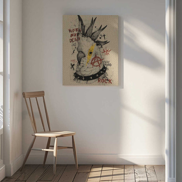 Tablou canvas „Cockatoo Uprising” de Mike Koubou