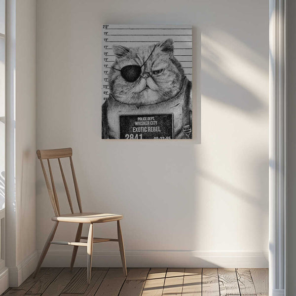 Tablou canvas „Cat With An Eye Patch” de Mike Koubou
