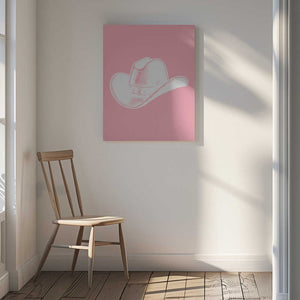 Tablou canvas „Pink Cowboy Hat” de Jolly and Dash