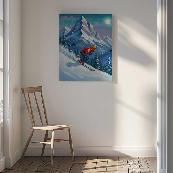 Tablou canvas „Snow skiing adventures” de HUGO