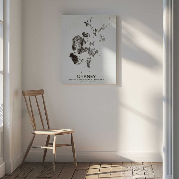 Tablou canvas „Orkney Scottish Archipelago Scotland Map” de Nicholas