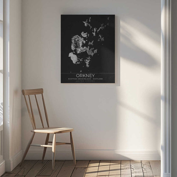 Tablou canvas „Orkney Scottish Archipelago Scotland Map” de Nicholas