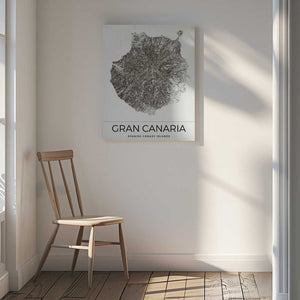 Tablou canvas „Gran Canaria Vintage Map” de Nicholas