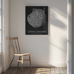 Tablou canvas „Gran Canaria Vintage Map” de Nicholas