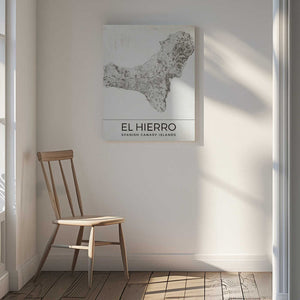 Tablou canvas „El Hierro Spanish Canary Islands Map” de Nicholas