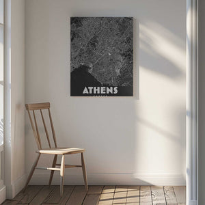 Tablou canvas „Athens Greece vintage travel map” de Nicholas