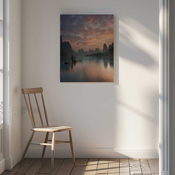Tablou canvas „Li River Sunrise” de Yan Zhang