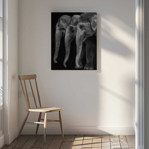 Tablou canvas „Nature\'s great masterpiece, an elephant; the only harmless great thing ...” de Yvette Depaepe