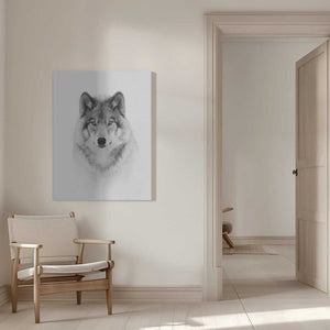 Tablou canvas „Portrait of a Timber Wolf” de Jim Cumming