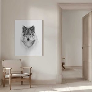 Tablou canvas „Portrait of a Timber Wolf” de Jim Cumming