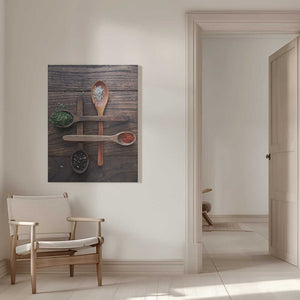 Tablou canvas „Wooden Spoons With Colorful Spices” de Karina Aleksandrova