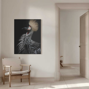 Tablou canvas „Crowned crane's portrait” de Eiji Itoyama