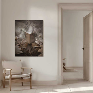 Tablou canvas „Old Tree Reading Story Book” de Angela Waye