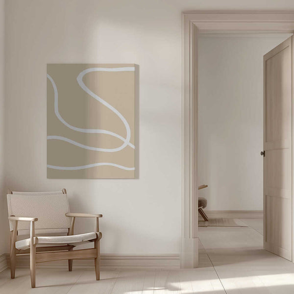 Tablou canvas „Beige Lines 01” de Pictufy Studio